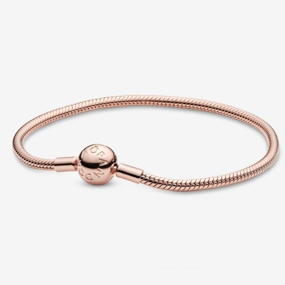 Pandora Moments 14k Rose gold plated snake chain bracelet - Picture 4 of 8